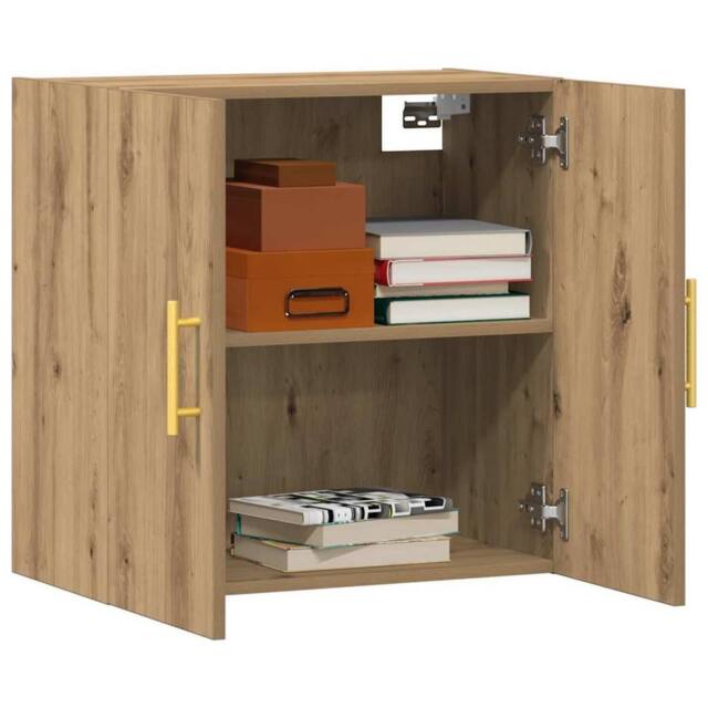 Berkfield Home Wall Cabinet Artisan Oak 60x31x60 cm Engineered Wood in Brown - Size: 60 x 31 x 60 cm - image 1