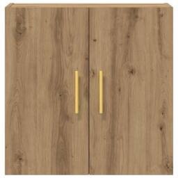 Berkfield Home Wall Cabinet Artisan Oak 60x31x60 cm Engineered Wood in Brown - Size: 60 x 31 x 60 cm - thumbnail 4