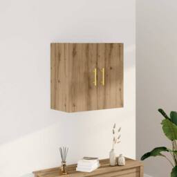 Berkfield Home Wall Cabinet Artisan Oak 60x31x60 cm Engineered Wood in Brown - Size: 60 x 31 x 60 cm - thumbnail 2