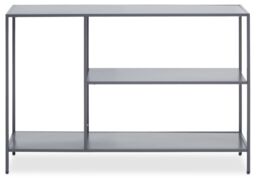 Orsina Functional Design Grey Metal Console Table, Stylish Hallway Table For Livingroom, Spacious Modern Table