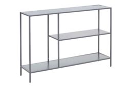 Orsina Functional Design Grey Metal Console Table, Stylish Hallway Table For Livingroom, Spacious Modern Table - thumbnail 5