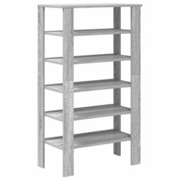 Berkfield Home Shoe Rack Grey Sonoma 61x32x105 cm Engineered Wood - Size: 61 x 32 x 105 cm - thumbnail 6