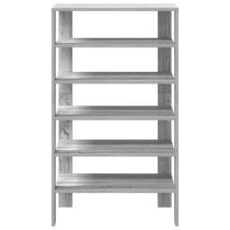 Berkfield Home Shoe Rack Grey Sonoma 61x32x105 cm Engineered Wood - Size: 61 x 32 x 105 cm - thumbnail 4
