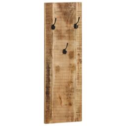 Berkfield Home Wall-mounted Coat Racks 2 pcs Solid Mango Wood 36x110x3 cm in Brown - Size: 36 x 110 x 3 cm - thumbnail 2