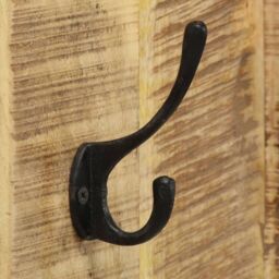 Berkfield Home Wall-mounted Coat Racks 2 pcs Solid Mango Wood 36x110x3 cm in Brown - Size: 36 x 110 x 3 cm - thumbnail 6
