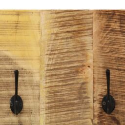 Berkfield Home Wall-mounted Coat Racks 2 pcs Solid Mango Wood 36x110x3 cm in Brown - Size: 36 x 110 x 3 cm - thumbnail 5