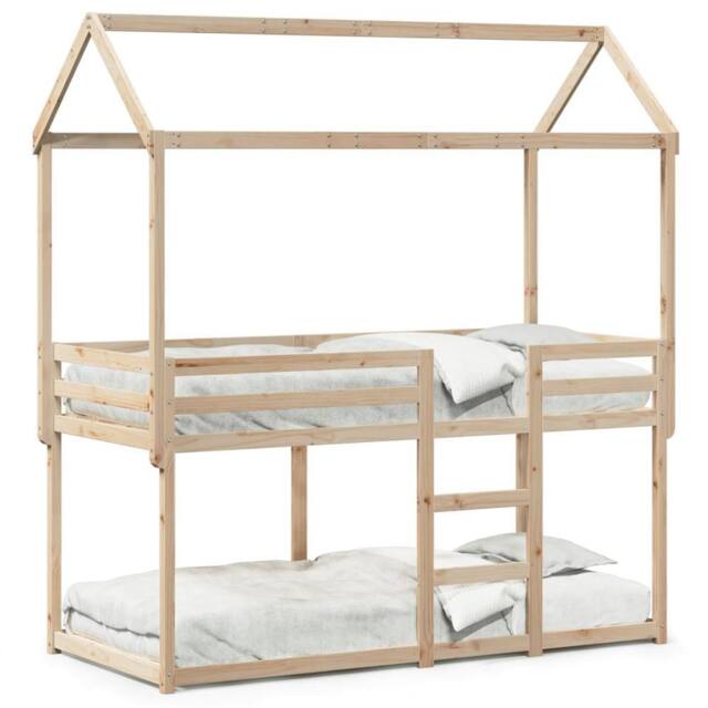 Berkfield Home Bunk Bed without Mattress 80x200 cm Solid Wood Pine in Light Brown - image 1