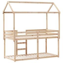 Berkfield Home Bunk Bed without Mattress 80x200 cm Solid Wood Pine in Light Brown - thumbnail 8