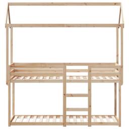 Berkfield Home Bunk Bed without Mattress 80x200 cm Solid Wood Pine in Light Brown - thumbnail 4
