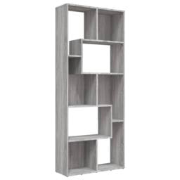 Berkfield Home Modern Book Cabinet Grey Sonoma 67x24x161 cm Engineered Wood - Size: 67 x 24 x 161 cm - thumbnail 3