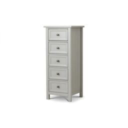 Ashfield Premier Dove Grey 5 Drawers Tall Chest in Mid Grey - thumbnail 1