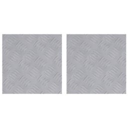 Berkfield Home Aluminium Checker Plates 2 pcs Anti-Slip 30x30 cm in Silver - Size: Medium - thumbnail 2