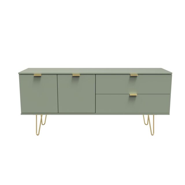 Ready Assembled 2 U Fuji 2 Drawer 2 Door Wide Sideboard (Ready Assembled) in Pale Green - image 1