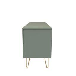 Ready Assembled 2 U Fuji 2 Drawer 2 Door Wide Sideboard (Ready Assembled) in Pale Green - thumbnail 2