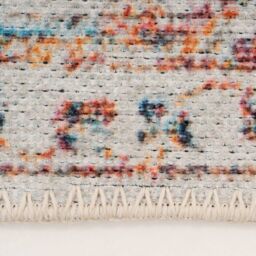Kukoon Beige Distressed Hallway Runner Rug Non Slip & Washable in Ivory - Size: 60 cm x 240 cm - thumbnail 4