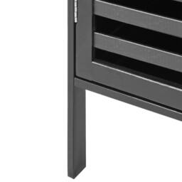 Wyld and Coco Black Bamboo Bathroom Shelving Unit 2 Open Shelves and Closed W32cm - thumbnail 7