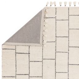 The Rug Shop UK Cream Handmade Wool Modern Geometric Kilim Easy To Clean Area Rug - Size: 200 cm x 290 cm - thumbnail 5