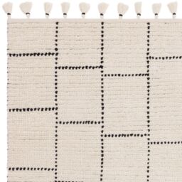 The Rug Shop UK Cream Handmade Wool Modern Geometric Kilim Easy To Clean Area Rug - Size: 200 cm x 290 cm - thumbnail 4
