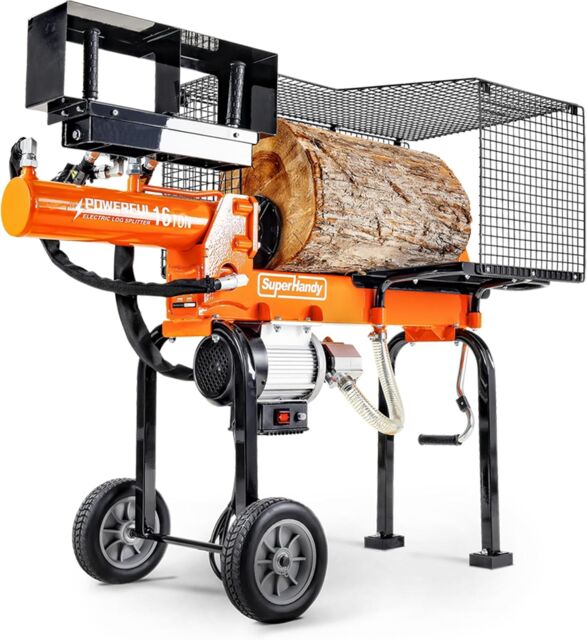 Superhandy Powerful 16-Ton Corded Log Splitter with 1500W Motor in Orange - image 1