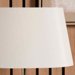 Ruma White Oval Poly Silk Tapered Lamp Shade For Floor Lamps in Beige - Size: 16 inches - thumbnail 2