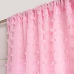 Textured Voile Net Curtains Pair 2 Window Panels Slot Top Set - thumbnail 4