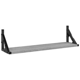 Berkfield Home Wall Shelves 2 pcs Grey Sonoma 60x15x15.5 cm - thumbnail 4
