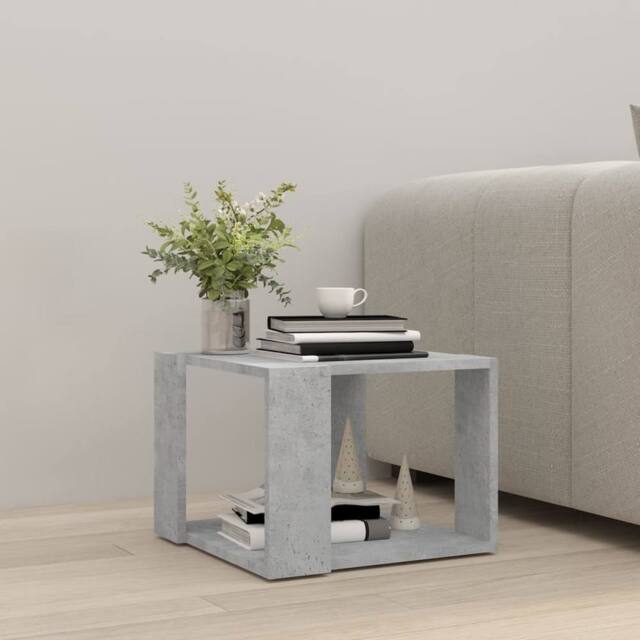 Berkfield Home Modern Coffee Table Concrete Grey 40x40x30 cm Engineered Wood - Size: 40 x 40 x 30 cm - image 1