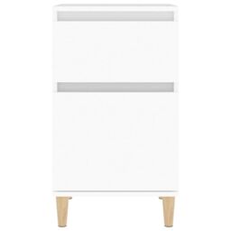 Berkfield Home Bedside Cabinet White 40x35x70 cm - Size: 40 x 35 x 70 cm - thumbnail 6