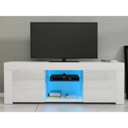 Kelvenix Modern TV Unit Stand Cabinet Sideboard White - Size: 0.6m2 - thumbnail 5
