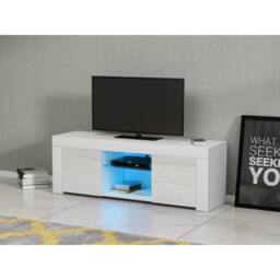 Kelvenix Modern TV Unit Stand Cabinet Sideboard White - Size: 0.6m2 - thumbnail 3
