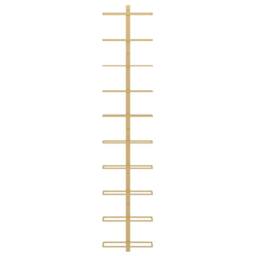 Berkfield Home Wall-mounted Wine Rack for 10 Bottles Gold Metal - thumbnail 4