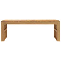 Berkfield Home Coffee Table 110x35x38 cm Solid Wood Teak in Brown - Size: 110 x 35 x 38 cm - thumbnail 5