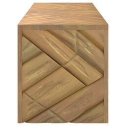 Berkfield Home Coffee Table 110x35x38 cm Solid Wood Teak in Brown - Size: 110 x 35 x 38 cm - thumbnail 6