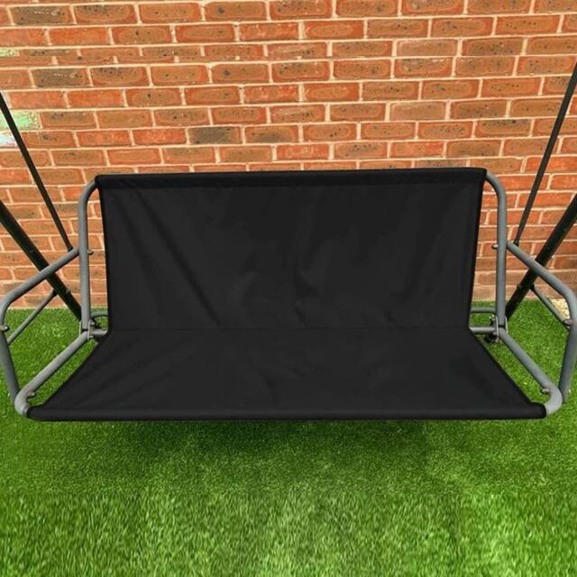 FLAVORA Black 148×51×51CM 3 Seater Swing Replacement Seat Cover - Size: 0.6m2 - image 1