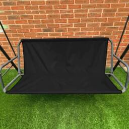 FLAVORA Black 148×51×51CM 3 Seater Swing Replacement Seat Cover - Size: 0.6m2