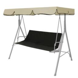 FLAVORA Black 148×51×51CM 3 Seater Swing Replacement Seat Cover - Size: 0.6m2 - thumbnail 3