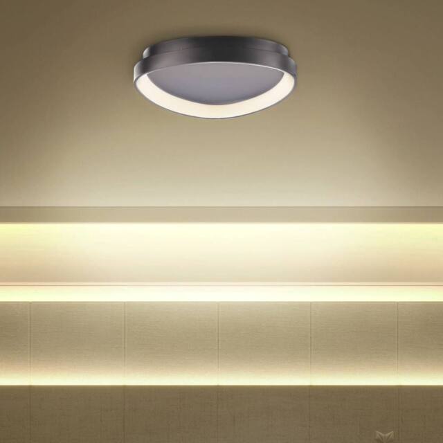 Wyld and Coco Triangle Ceiling Lamp - Black Steel Integrated LED Acrylic Diffuser - image 1