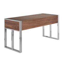 Angel Cerda Walnut Veneer Desk with Chromed Steel Legs & 4 in Brown - thumbnail 6