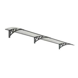 Palram Patio Cover Neo Door Awning Canopy 2700 Twinwall - L273 cm - Grey - thumbnail 1
