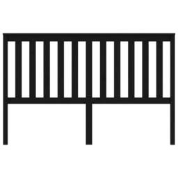 Berkfield Home Bed Headboard Black 166x6x101 cm Solid Wood Pine - Size: 166 x 6 x 101 cm - thumbnail 3