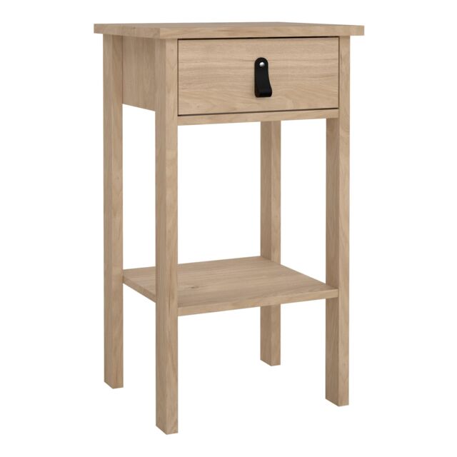 Furniture To Go Barcelona Bedside Table with 1 Drawers in Jackson Hickory Oak in Light Oak