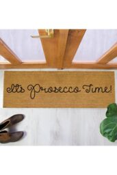 Artsy Mats It's Prosecco Time Patio Doormat in Black - Size: 40 cm x 120 cm - thumbnail 3