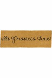 Artsy Mats It's Prosecco Time Patio Doormat in Black - Size: 40 cm x 120 cm - thumbnail 1