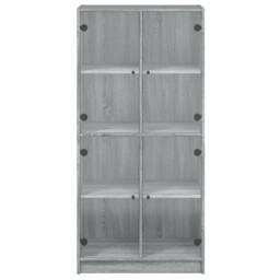 Berkfield Home Highboard with Doors Grey Sonoma 68x37x142 cm Engineered Wood - Size: 68 x 37 x 142 cm - thumbnail 7
