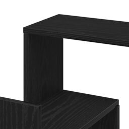 Berkfield Home Wall Corner Shelf Black Oak 45x45x147 cm Engineered Wood - Size: 45 x 45 x 147 cm - thumbnail 7
