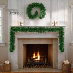 tectake Christmas Garland With Lifelike Needles, Pine Cones & Berries, 2, 7M - thumbnail 8