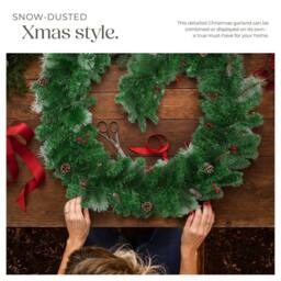 tectake Christmas Garland With Lifelike Needles, Pine Cones & Berries, 2, 7M - thumbnail 7