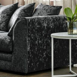 Furniture 786 Bella Crushed Velvet 3 Seater Sofa in Black - thumbnail 4