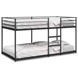 Berkfield Home Bunk Bed without Mattress Black 100x200 cm Steel - thumbnail 2