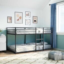 Berkfield Home Bunk Bed without Mattress Black 100x200 cm Steel - thumbnail 3